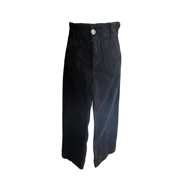 Maeve Anthropologie The Colette Black Wide Leg Pants Size 26 High Rise - Picture 5 of 8